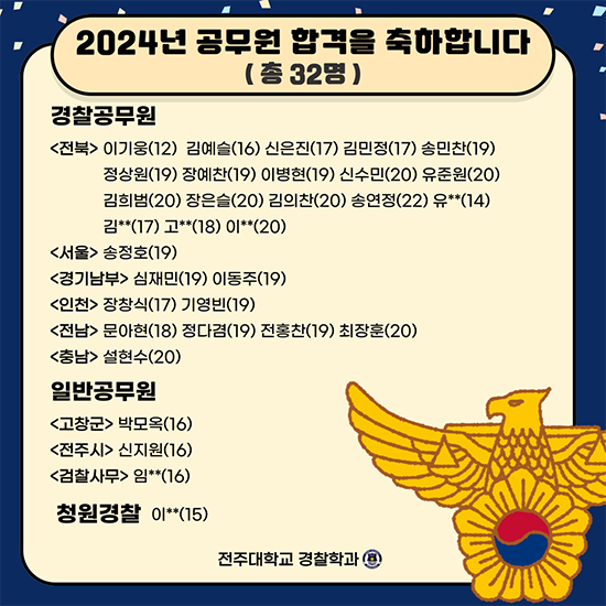 2024년 상반기 공무원 합격을 축하합니다